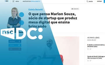 O que pensa Marlon Souza, sócio de startup que produz mesa digital que ensina brincando  